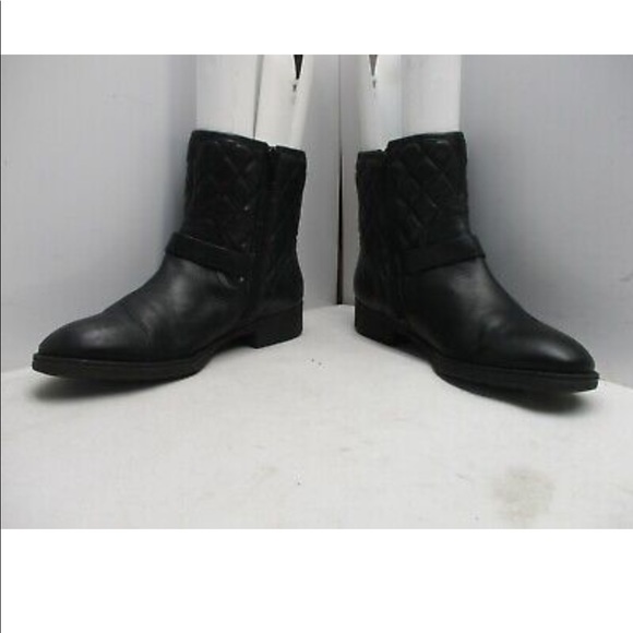 ARTURO CHIANG Sarabeth Quilted Boot Black Leather Boots - Picture 3 of 7
